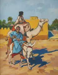 Din Egipt by Sorin Adam, 2015, ulei pe pânză, sold Jul 2016