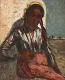 Otto Briese, Tătăroaică la Balcic, ulei pe carton