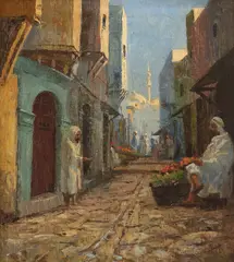 Jean Harder, Stradă din Alger, ulei pe pânză