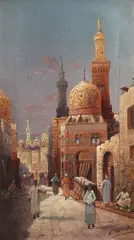 Henri Carnier, În lumea arabă, ulei pe pânză