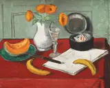 Theodor Pallady, Natură statică cu dovleac, banane și autoportret