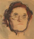 Portretul unei actrițe by Corneliu Baba, 1968, cărbune, acuarelă și creioane cerate pe hârtie lipită pe carton, sold Jun 2016