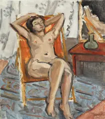 Repaos by Theodor Pallady, 1935-1937, ulei pe pânză lipită pe carton, sold Jun 2016