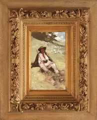 Nicolae Grigorescu, Mocan cu turmă de oi, 1896-1904, ulei pe lemn