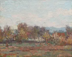 Primăvara la sat by Adam Bălţatu, ulei pe pânză, offered Jun 2016