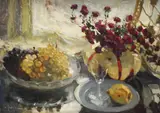 Constantin Isachie Popescu, Natură statică cu struguri şi flori