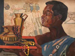 Nubianul by Mina Byck Wepper, sfârșitul anilor '20, ulei pe carton, offered Jun 2016