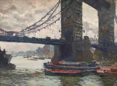 Waterloo Bridge by Constantin Isachie Popescu, 1935, ulei pe pânză, sold Jun 2016