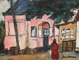 Dan Hatmanu, Casa roz, ulei pe carton