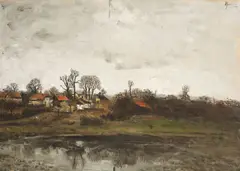 Sorin Ilfoveanu, Dimineaţă la Rădeşti, 1987, ulei pe pânză