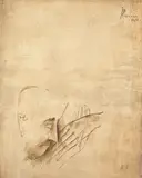 Sorin Ilfoveanu, Desen la "Moş Gheorghe", 1988, tempera pe pânză lipită pe carton