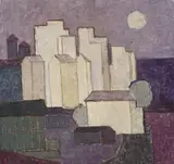 Gabriela Florescu, Nocturnă, ulei pe carton