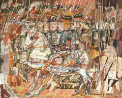Georgeta Năpăruș, Bătălia de la San Romano, 1984, ulei pe pânză
