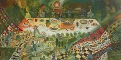 Aurel Gheorghiu, Basm, 1997, ulei pe pânză