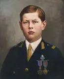 Portretul Regelui Mihai I by Nicolae Petrescu Mogoş, 1933, ulei pe placaj, offered May 2016