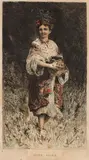 După mure by Theodor Aman, 1875, acvaforte colorată şi gravură cu ac, sold May 2016