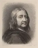 Constantin Daniel Stahi, Portretul lui Philippe de Champaigne (după Gérard Edelinck), 1876, gravură cu dăltiţa