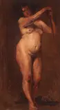Alexandru Romano, Studiu de nud, ulei pe lemn