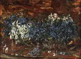 Ghiocei și albăstrele by Octav Băncilă, ulei pe pânză, sold May 2016