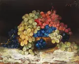 Pericle Capidan, Natură statică cu struguri, ulei pe carton