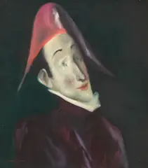 Vladimir (Mirel) Zamfirescu, Arlechin, 1993, ulei pe pânză