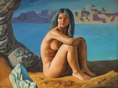 Sabin Bălașa, Muza, 1983, ulei pe pânză
