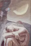 Eclipsă by Sabin Bălașa, 1988, ulei şi guaşă pe carton subţire, sold Apr 2016