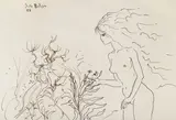 Primăvară by Sabin Bălașa, 1988, cariocă pe hârtie, sold Apr 2016