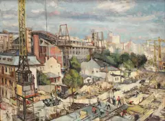 Ion Panteli Stanciu, Măreţe realizări (Sala Congreselor), 1959, ulei pe pânză