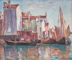 Nicolae Dărăscu, Bărci la Veneția, ulei pe pânză