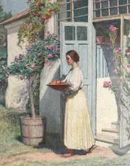 Samuel Mützner, Grădina cu leandri, 1923, ulei pe pânză