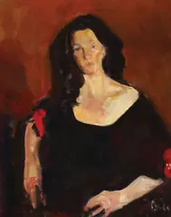 Spaniola (Emilia) by Corneliu Baba, ulei pe pânză lipită pe carton, sold Mar 2016