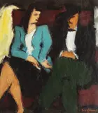 Tudor Lorman, În tren, 1947, ulei pe pânză