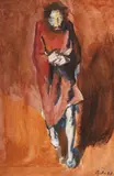 Rege nebun by Corneliu Baba, 1988, ulei pe carton, sold Mar 2016