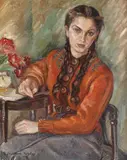În interior by Ecaterina Cristescu Delighioz, 1937, ulei pe pânză, offered Mar 2016