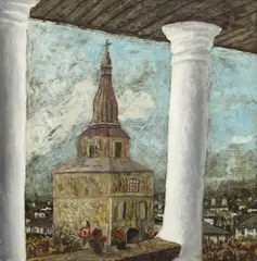 Horia Bernea, Vechi oraș românesc, ulei pe pânză