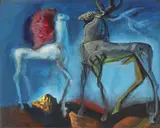 Animale celeste by Sabin Bălașa, 1985, ulei pe pânză, sold Feb 2016
