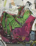 Alma Redlinger, Fotoliul verde, 2007, ulei pe pânză