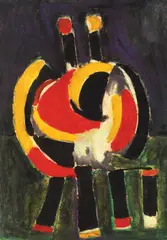 Floare by Ion Pacea, ulei pe carton, sold Feb 2016