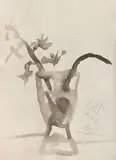 Florin Mitroi, Vas cu flori, 1998, acuarelă pe hârtie