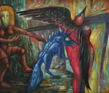 Constantin Butoi, Unghiul fricii, 1993, ulei pe pânză