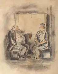 Aurel Jiquidi, Călătoria vieții, creion grafit şi creioane colorate pe hârtie