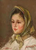 Honoriu Creţulescu, Fetița cu broboadă verde
