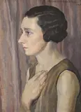 Maria Ciurdea Steurer, Portret de fată (Thora Steurer, fiica artistei), 1930, ulei pe carton