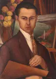 Cicerone Popescu, Autoportret, 1930, ulei pe carton