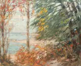 Țărm în Bretania by Kimon Loghi, ulei pe pânză, sold Jan 2016