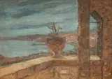 Terasă la Balcic by Kimon Loghi, ulei pe pânză, offered Jan 2016