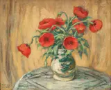 Maci by Kimon Loghi, ulei pe carton, sold Jan 2016