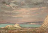 Amiază la Balcic by Kimon Loghi, ulei pe carton, sold Jan 2016