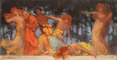 Dans by Kimon Loghi, 1902, ulei pe pânză, sold Jan 2016